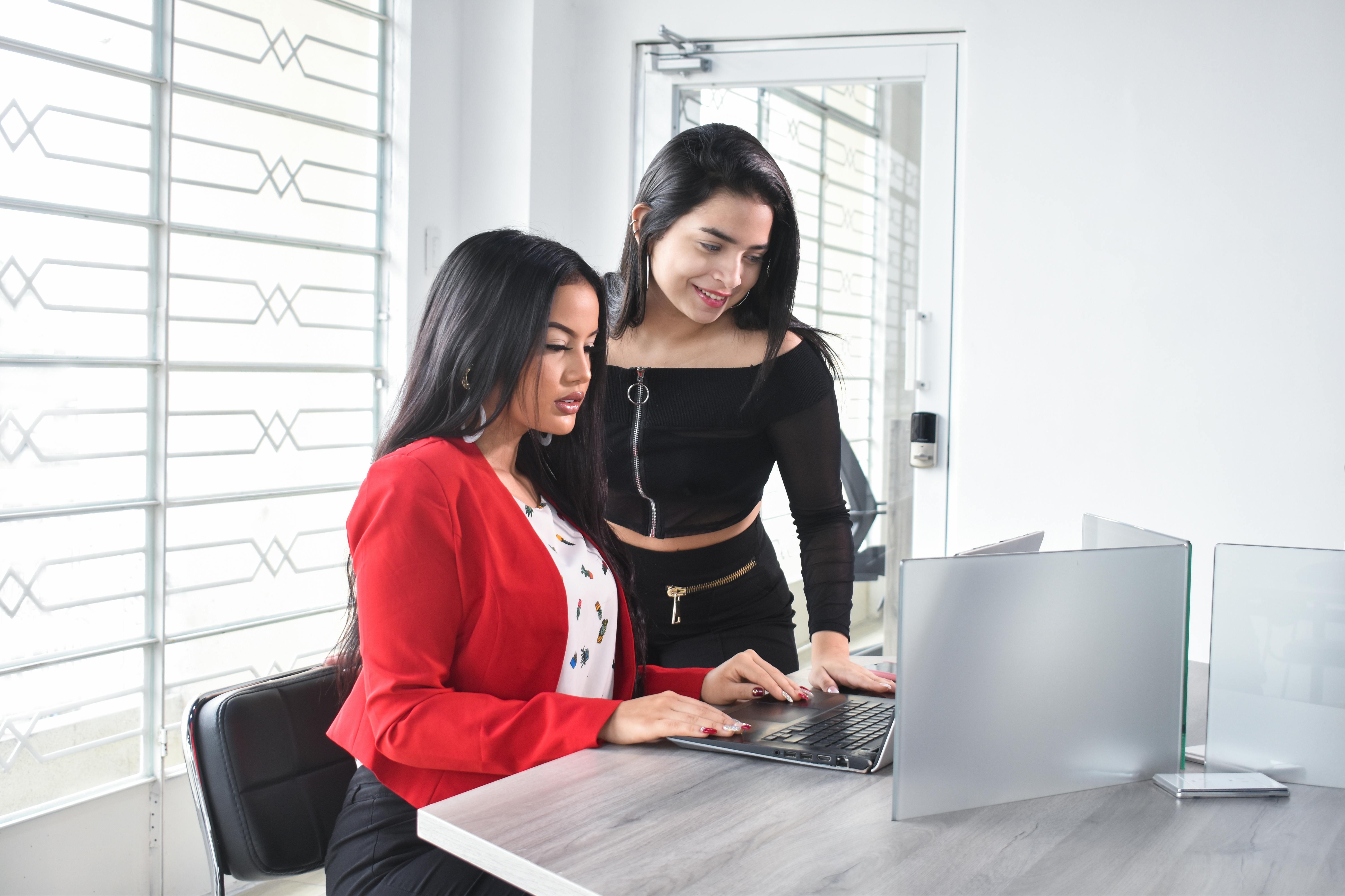Young professionals collaborating in an office